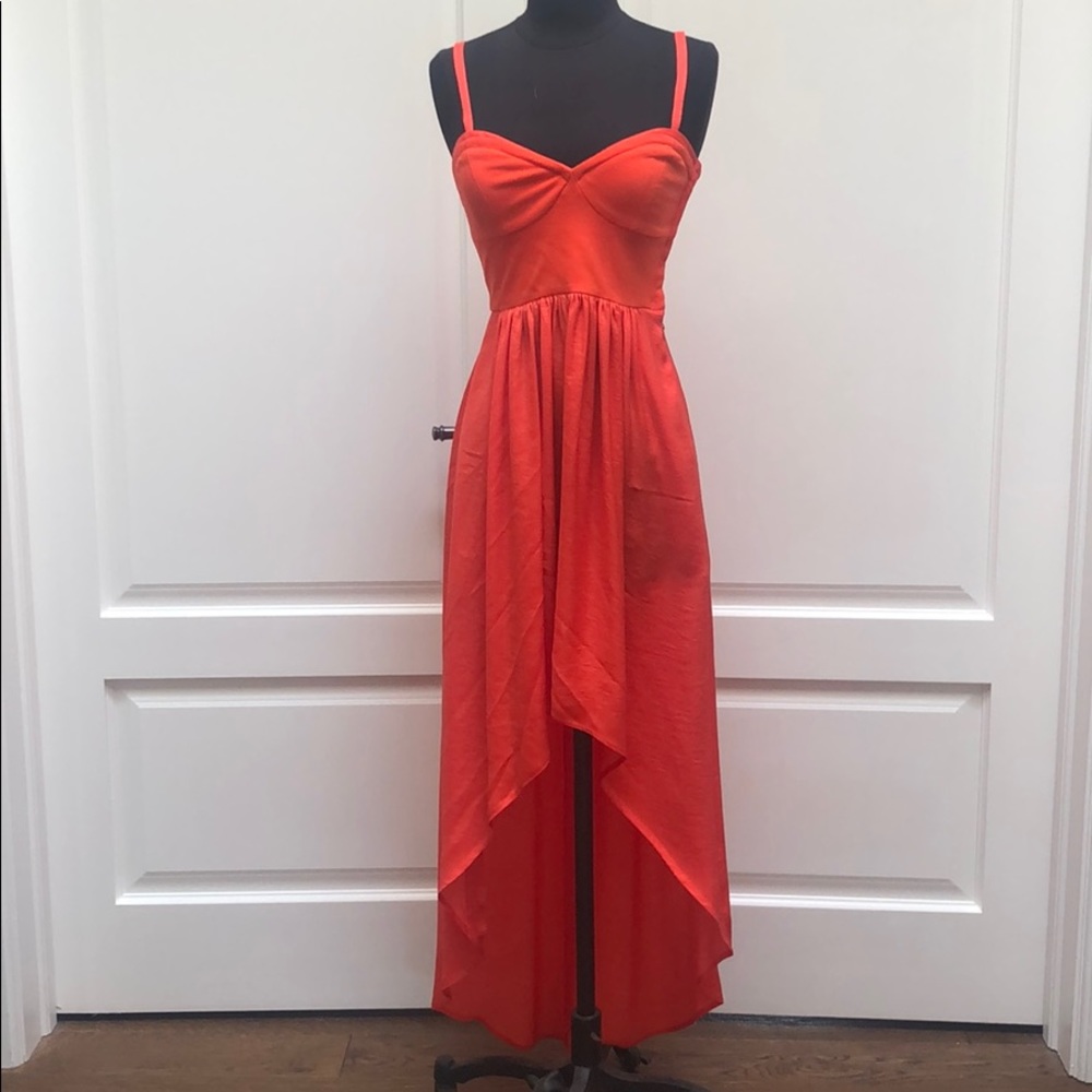 BCBG Annamae dress in Poinsetta/coral